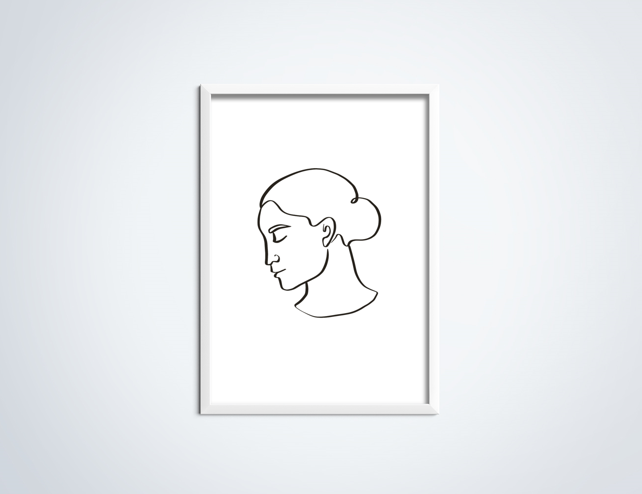 Line Art Poster Grace in Lijst