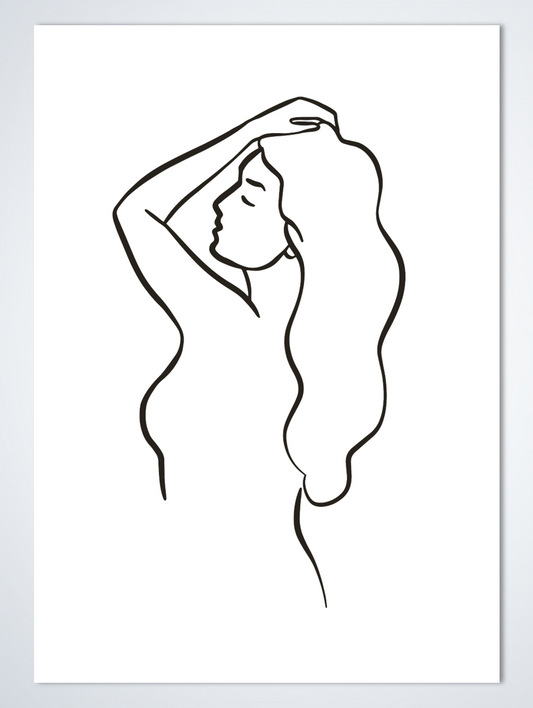 Line Art Hannah poster