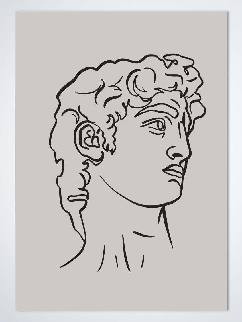 Line Art Ceasar poster