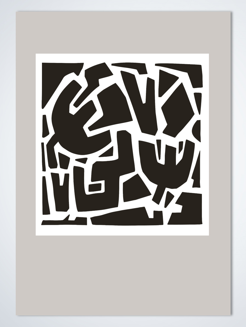 Line Art Tullip poster