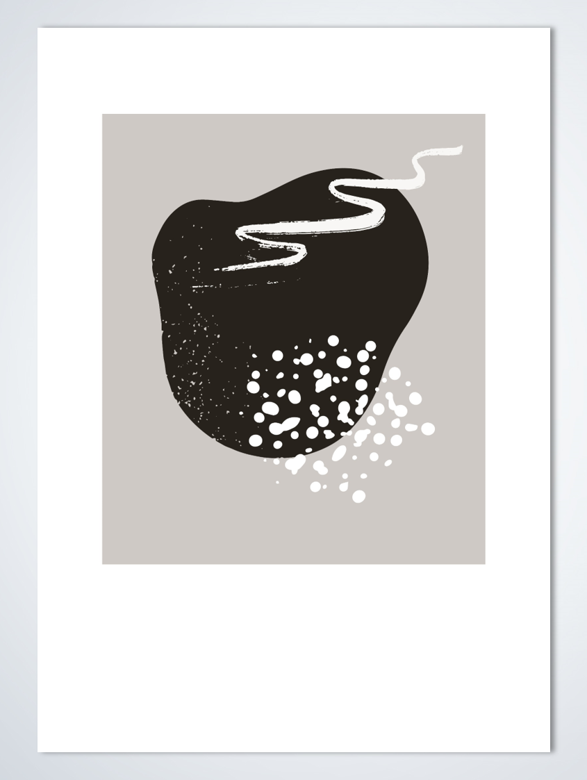 Line Art Apple poster