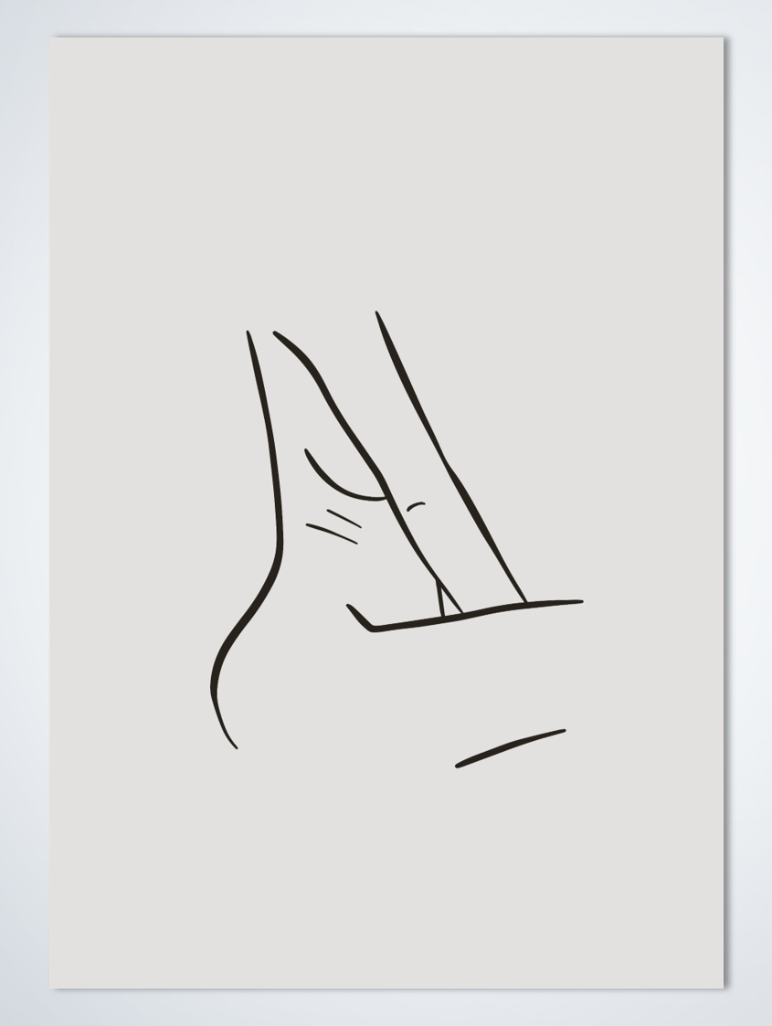 Line Art Hide poster