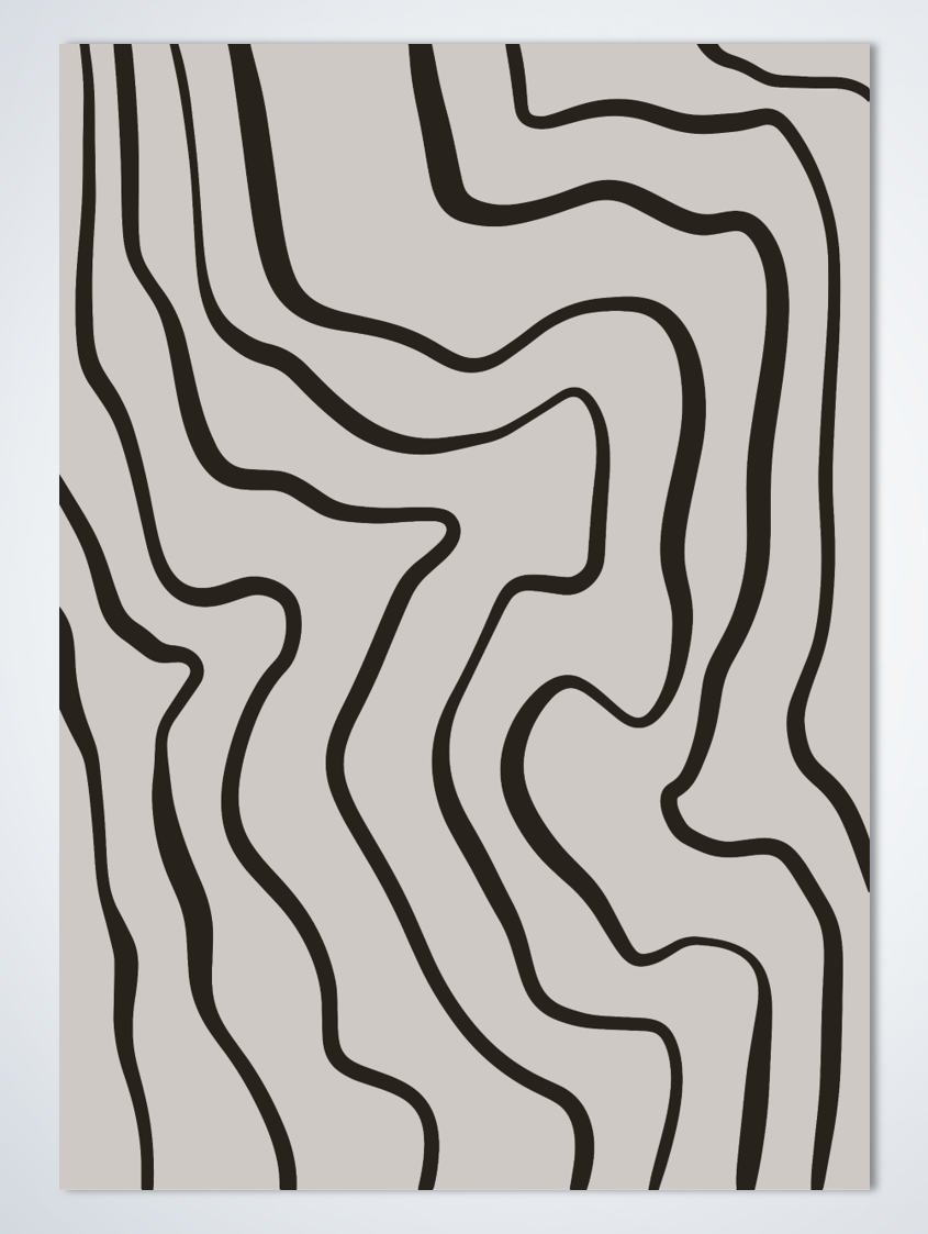 Line Art Mountain poster