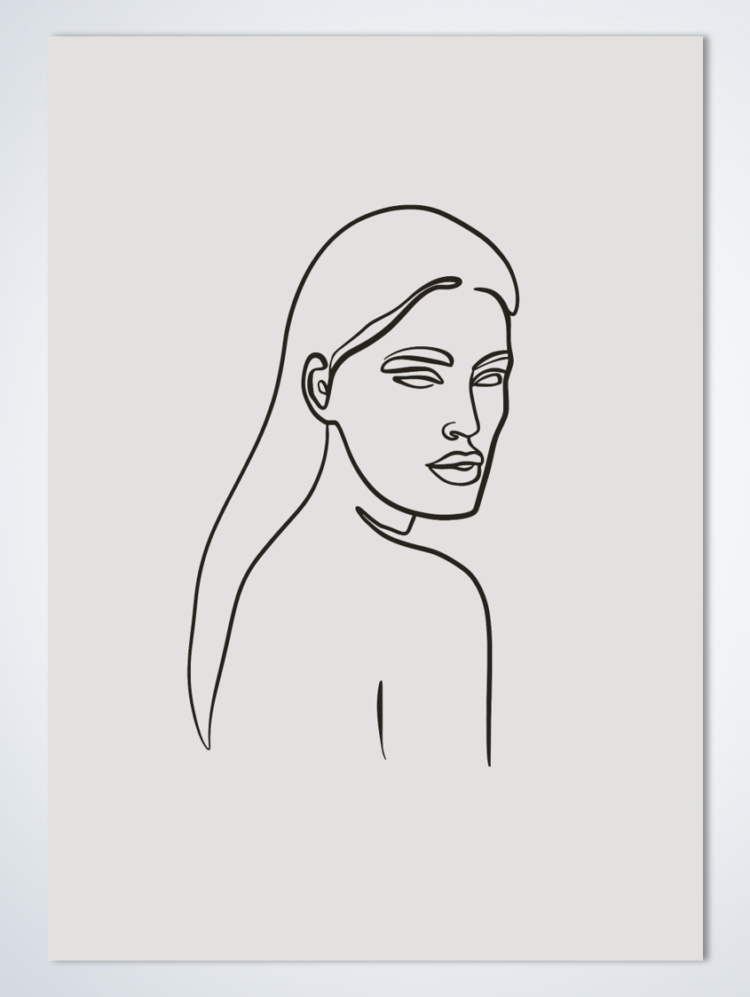 Line Art Transparent poster