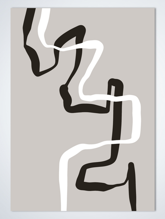 Line Art Crossing poster