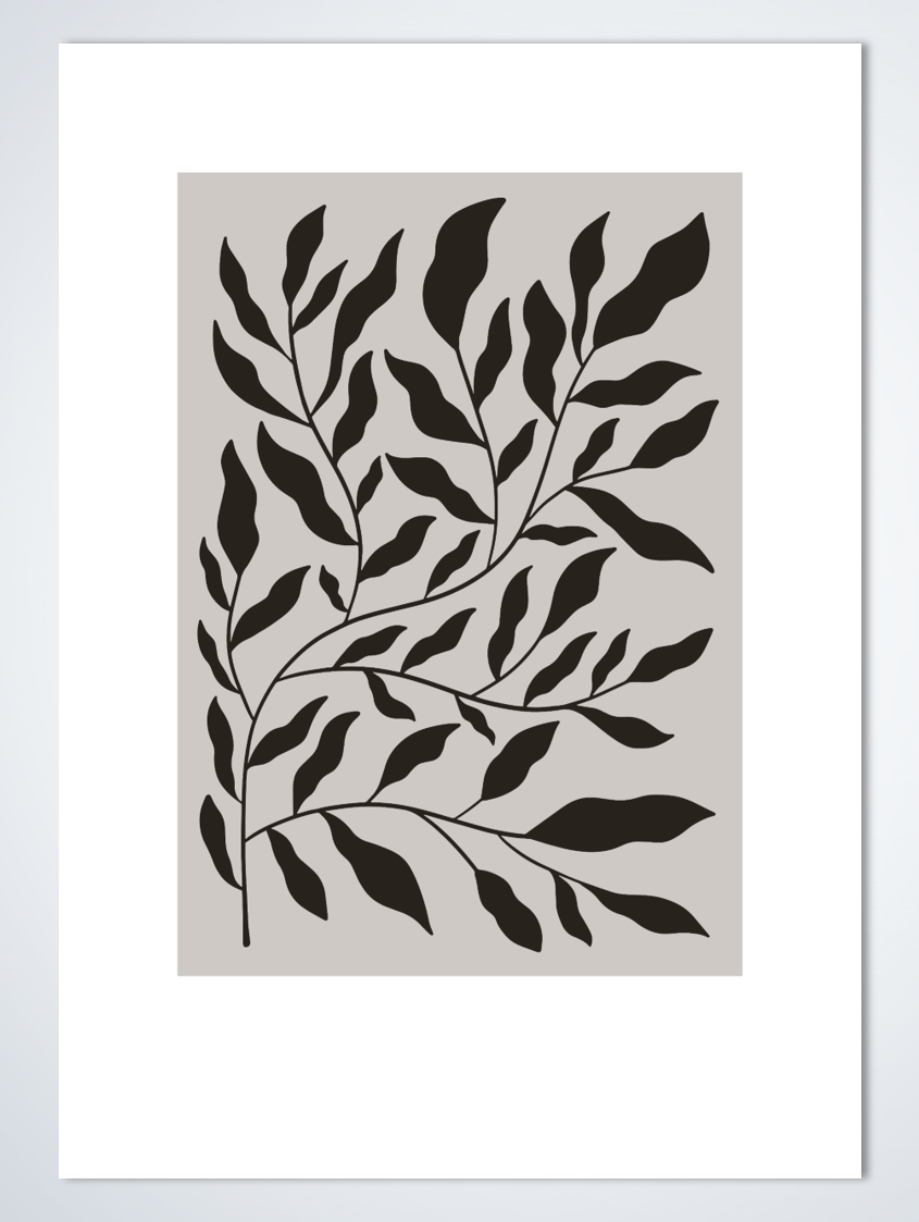 Line Art Seaweed poster