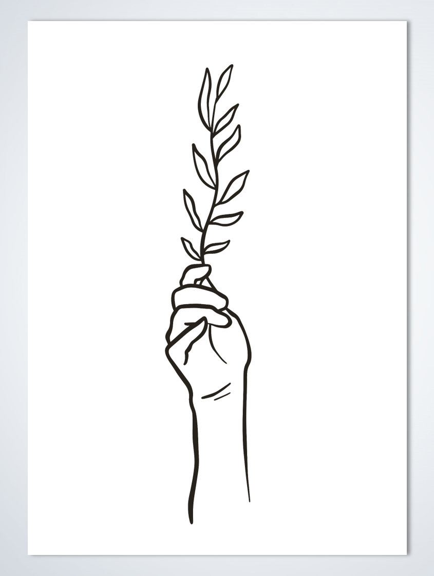 Line Art Laurel poster