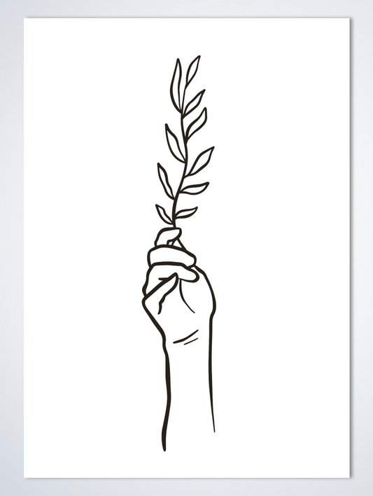 Line Art Laurel poster