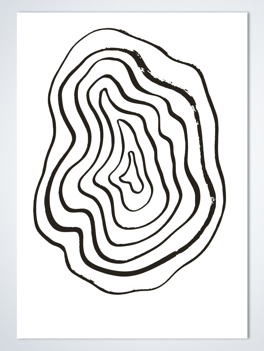 Line Art Middle point poster