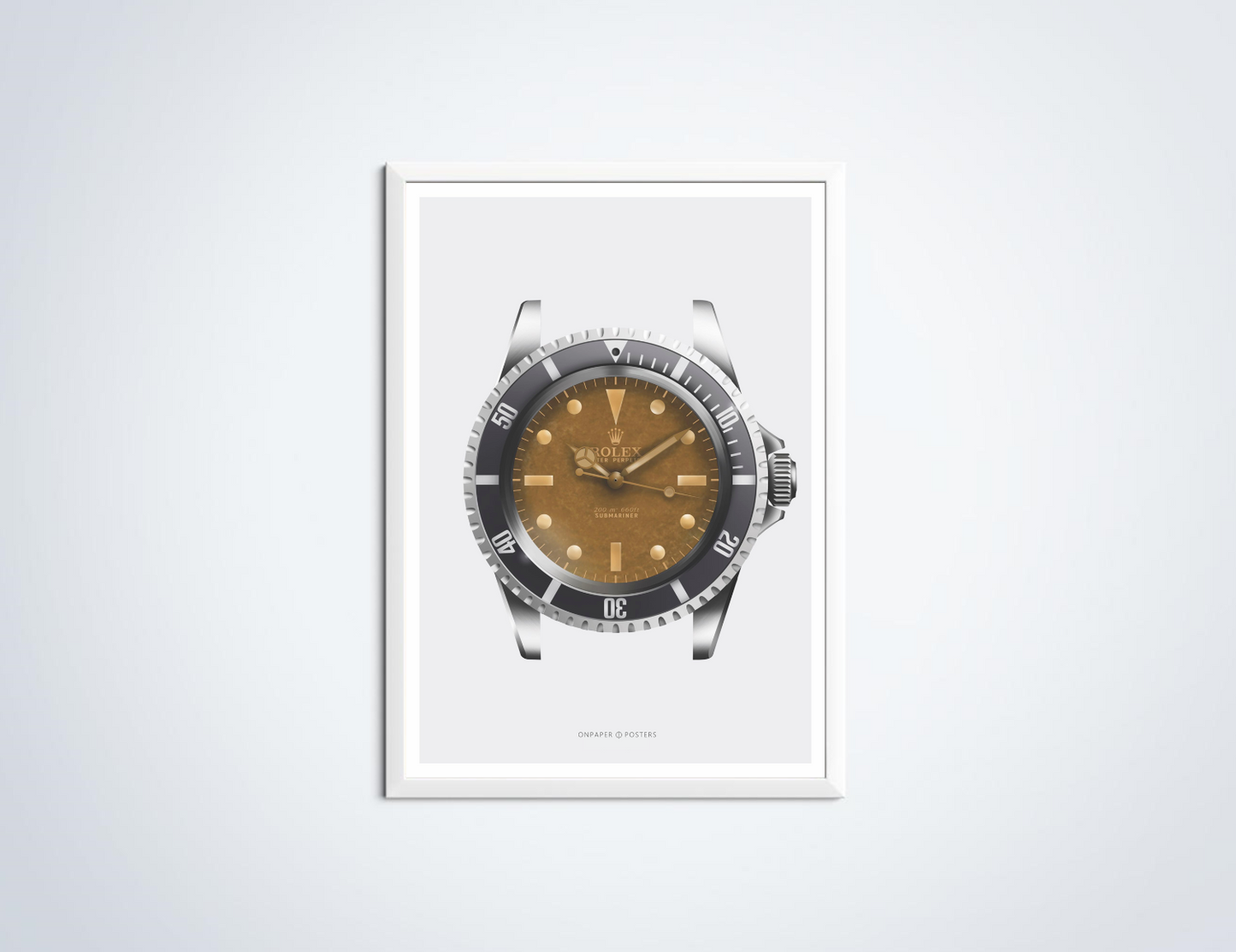 Horloge poster Rolex Submariner Classic in lijst