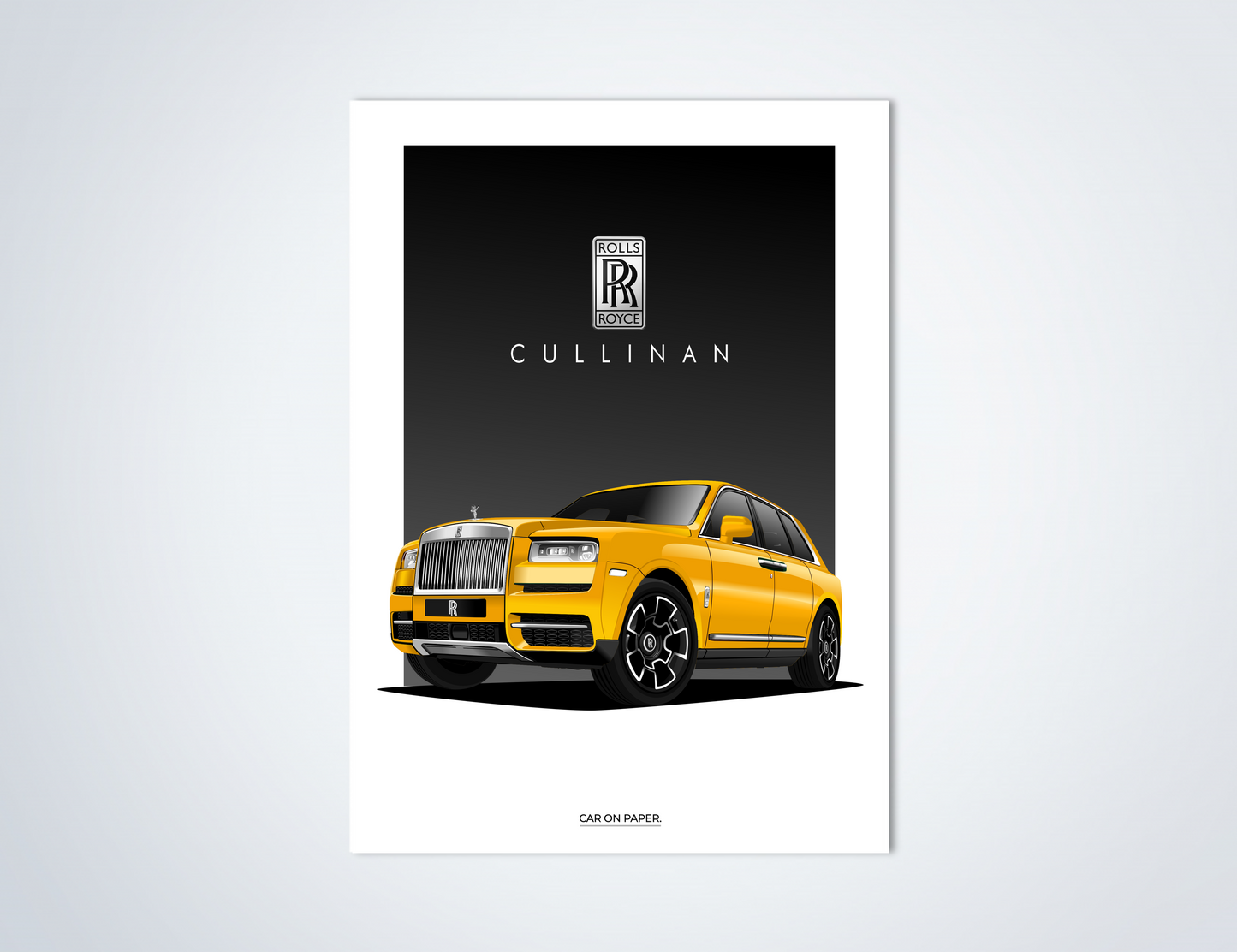 Rolls Royce Cullinan Geel Poster