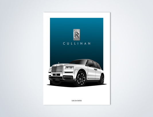 Rolls Royce Cullinan Wit Poster