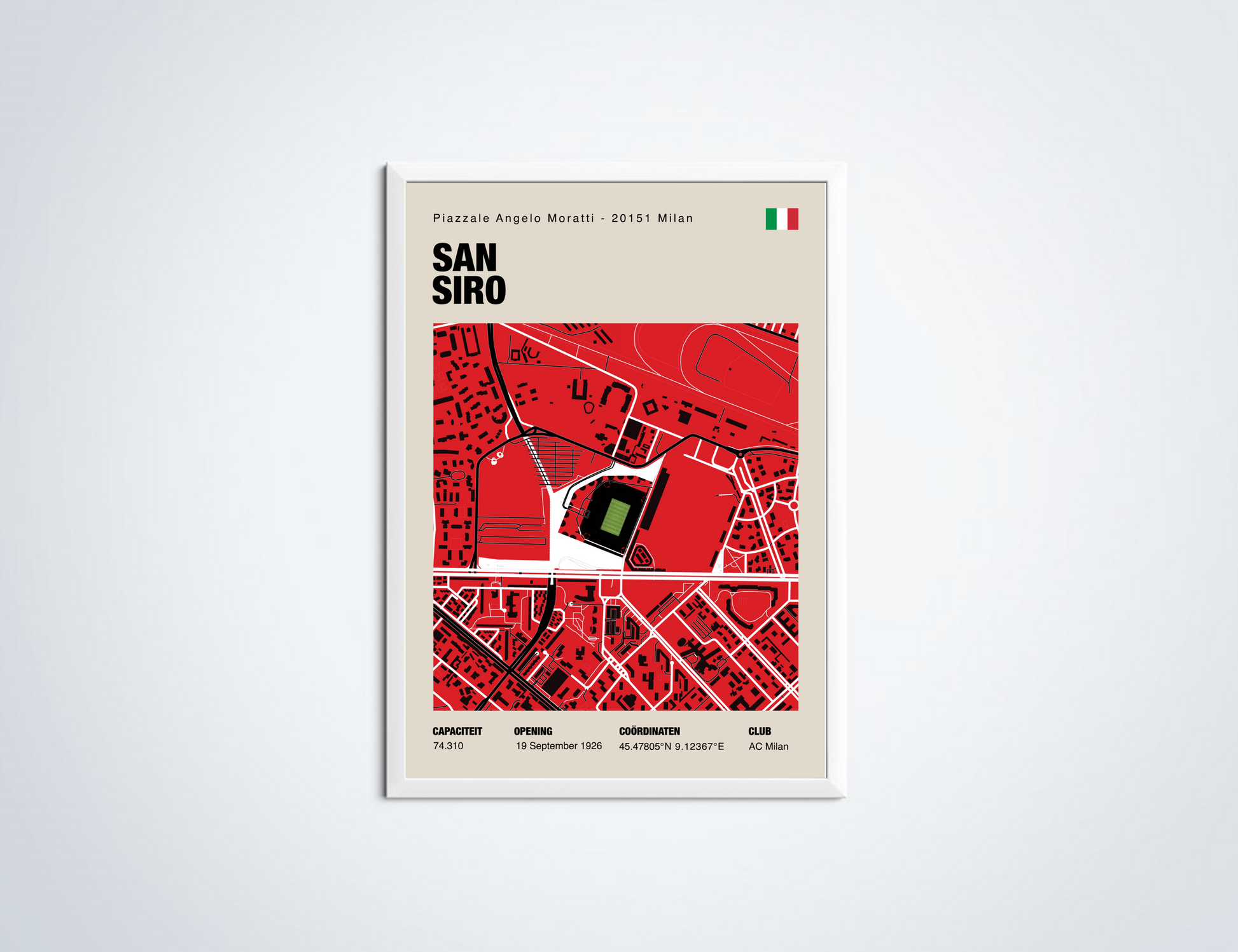 Poster San Siro in Lijst