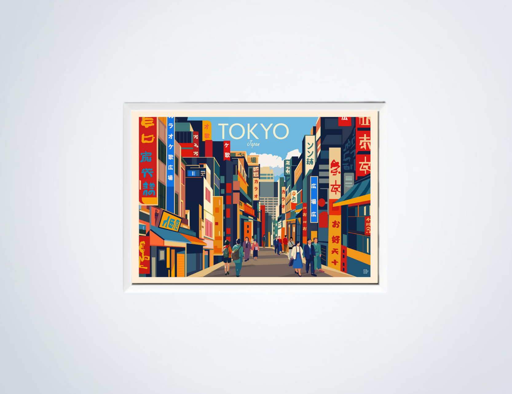 Tokyo Poster Verticaal in Lijst
