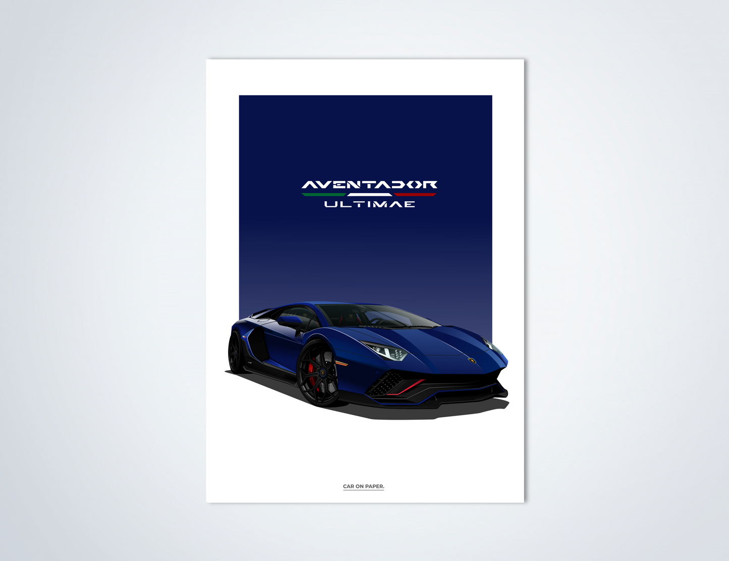 Lamborghini Aventador Ultimae Donkerblauw Poster