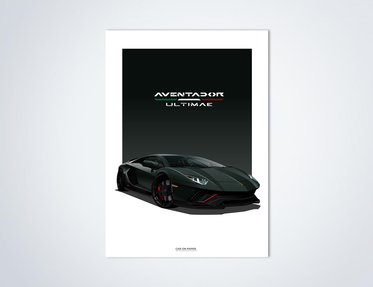Lamborghini Aventador Ultimae Donkergroen Poster