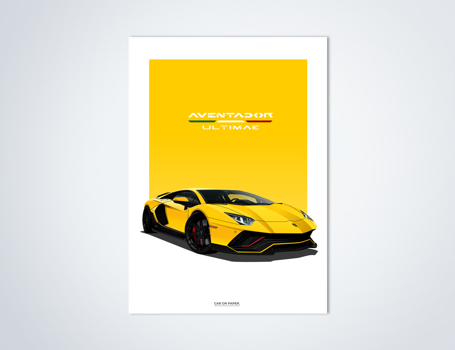 Lamborghini Aventador Ultimae Geel Poster