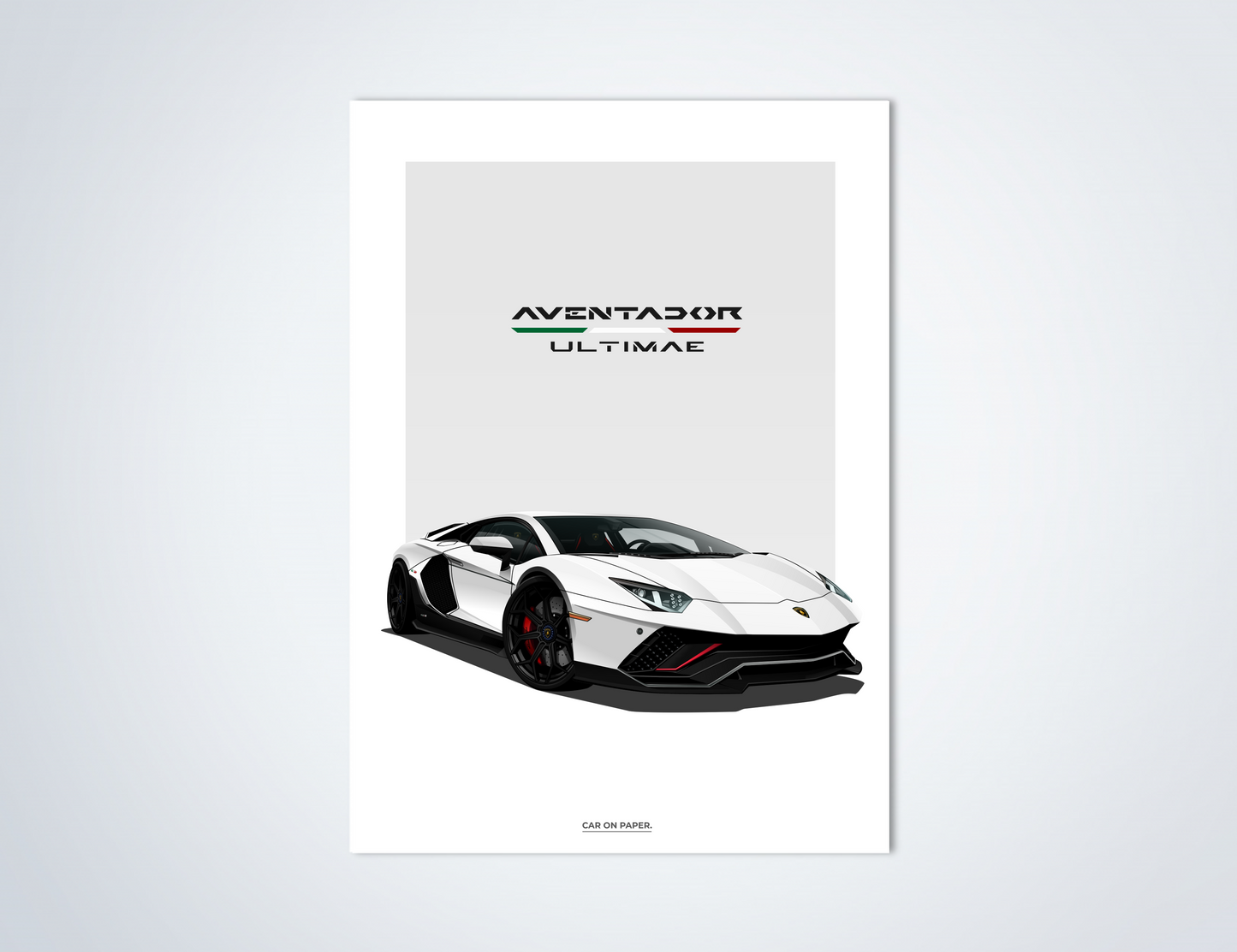 Lamborghini Aventador Ultimae Wit Poster