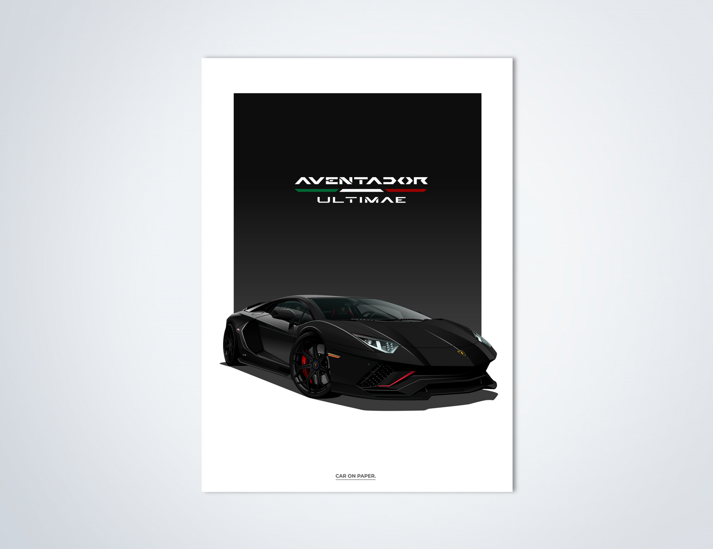 Lamborghini Aventador Ultimae Zwart Poster
