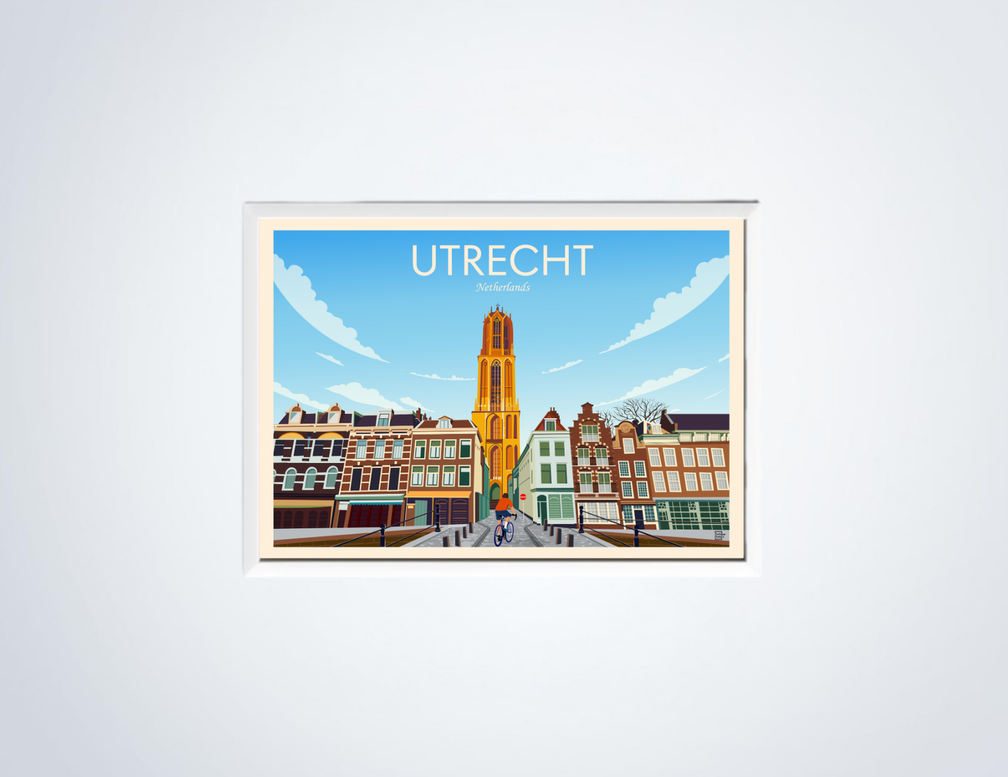 Utrecht Poster Verticaal in Lijst