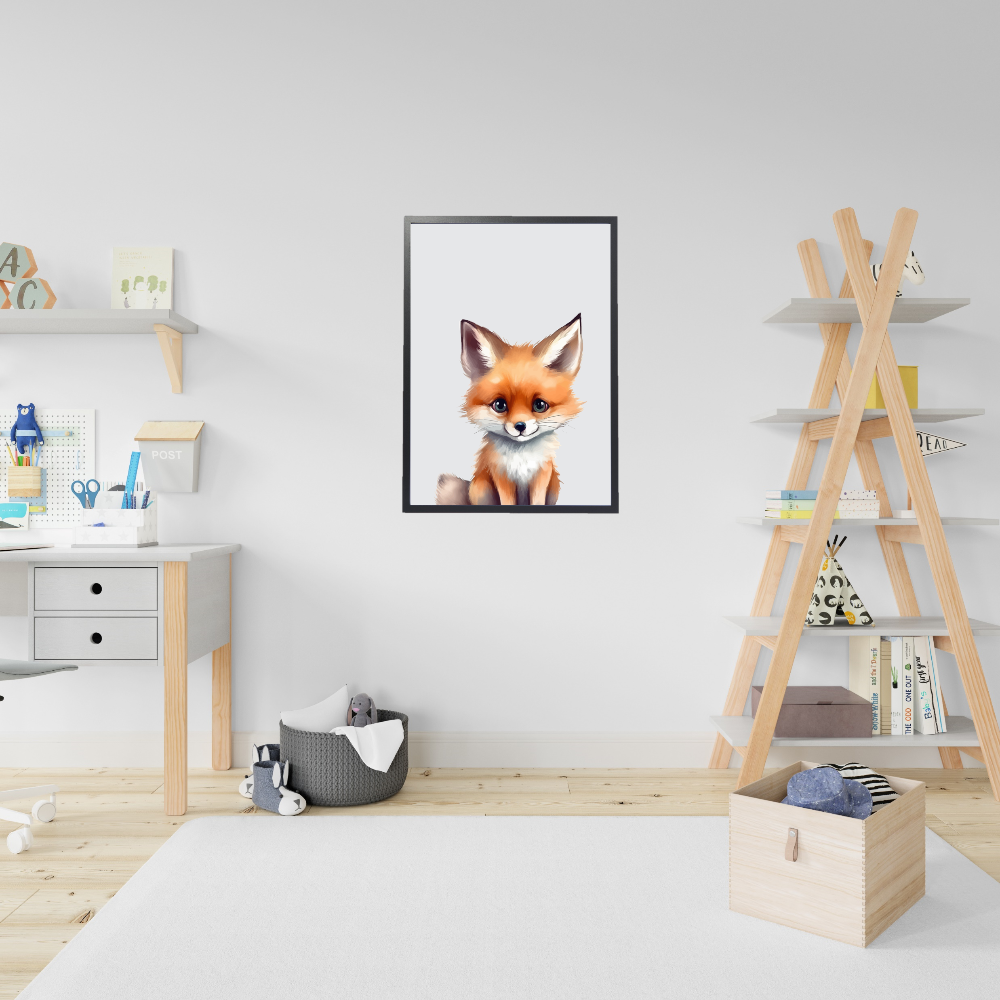 Vosje dierenposter in kinderkamer