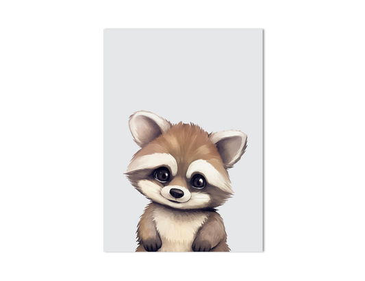 Wasbeer dierenposter