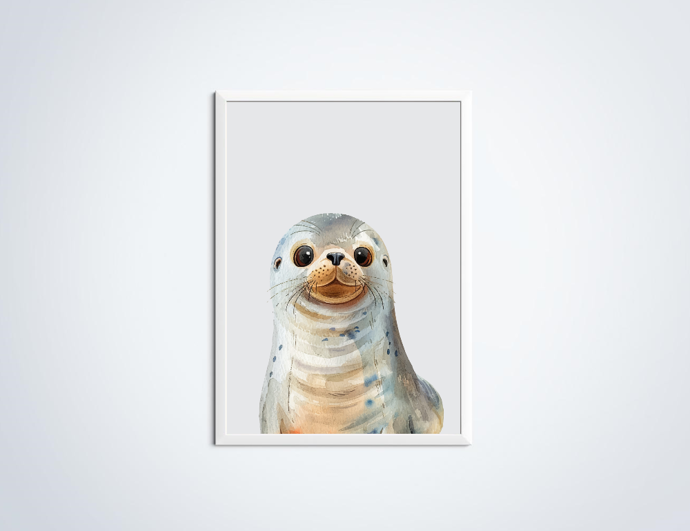 Zeehond dierenposter in lijst