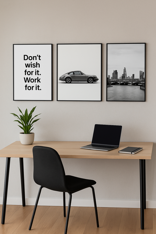 Wanddecoratie op werkplekken