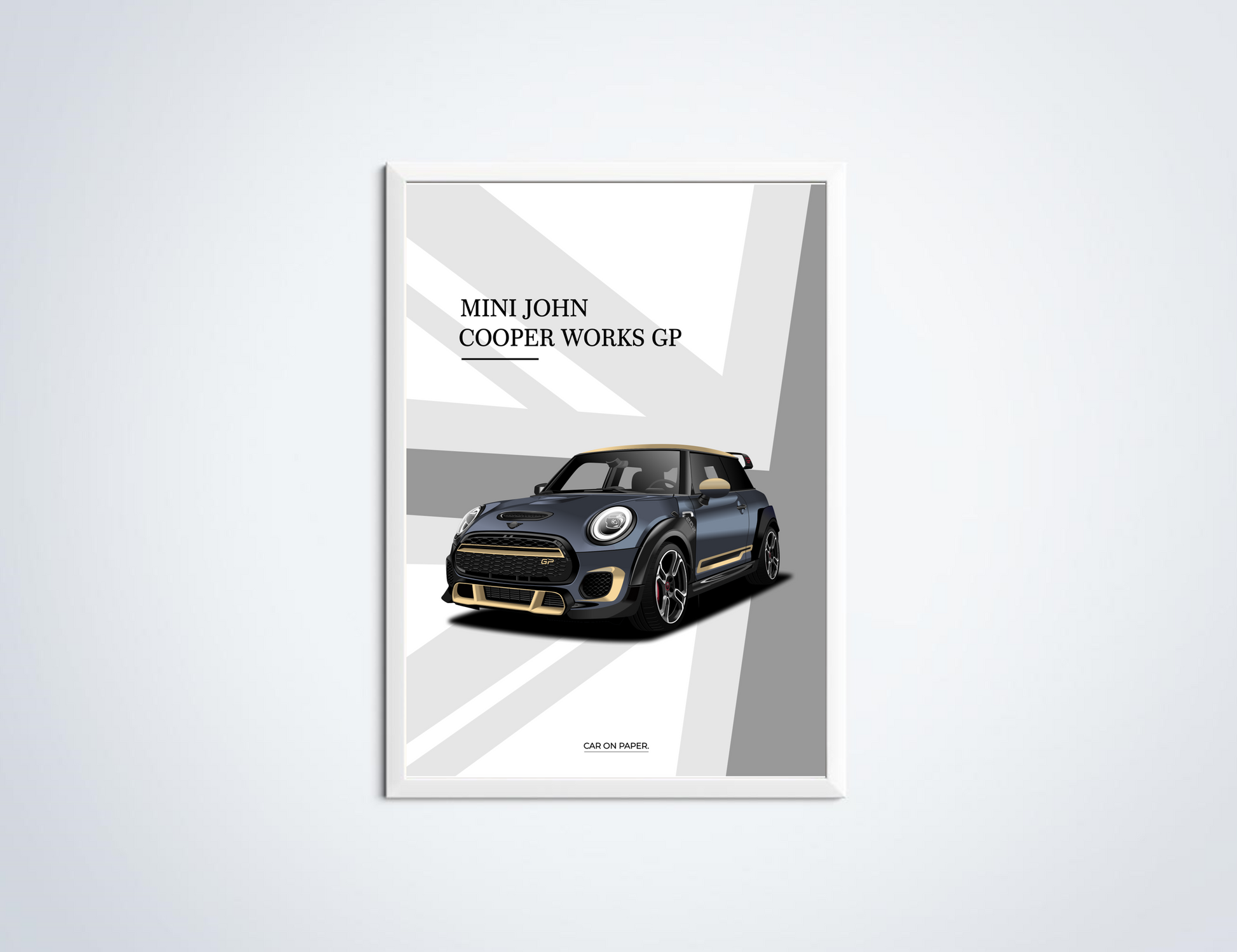 MINI JCW GP3 Grijs Poster in Lijst