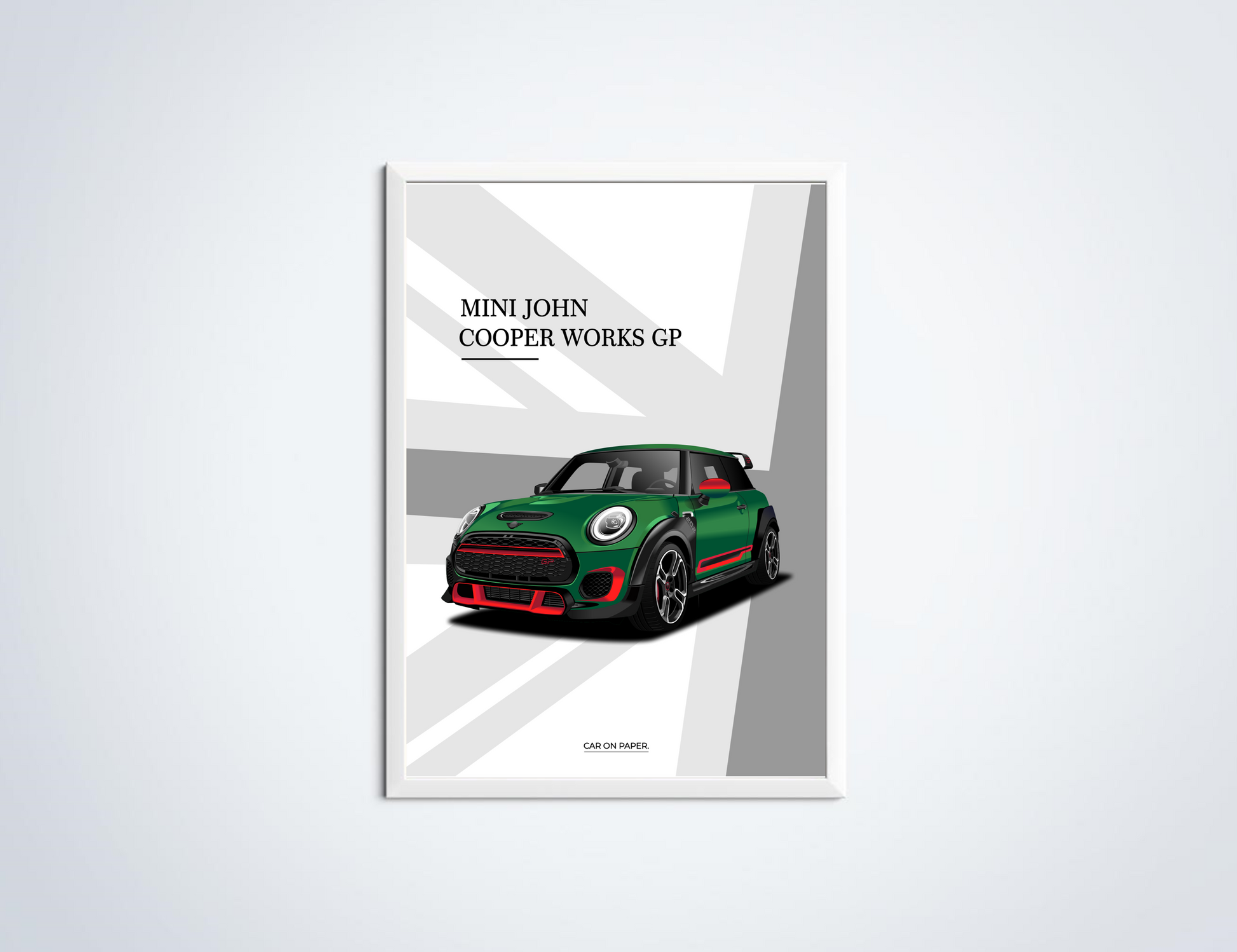 MINI JCW GP3 Groen Poster in Lijst