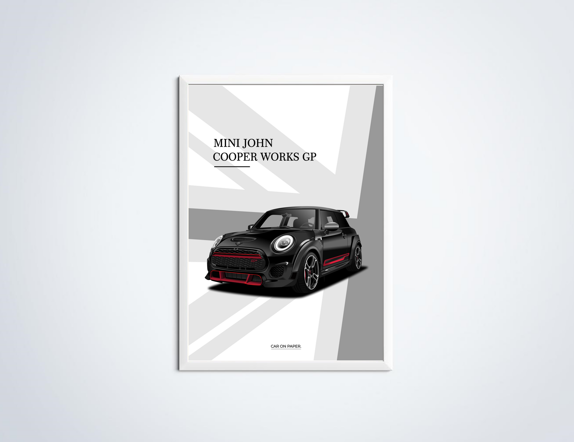 MINI JCW GP3 Zwart Poster in Lijst