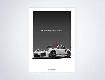 Porsche 991 GT2 RS MR Wit Poster