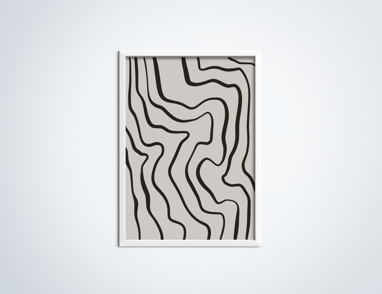 Line Art Mountain poster