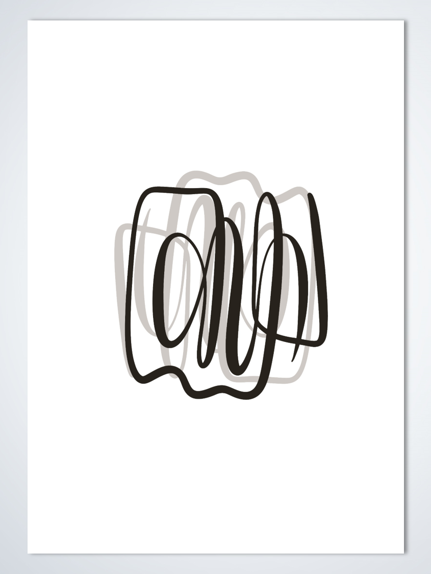 Line Art Scratch poster – On Paper Posters