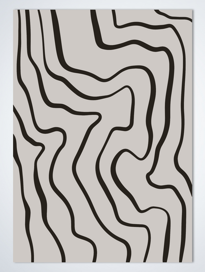 Line Art Mountain poster